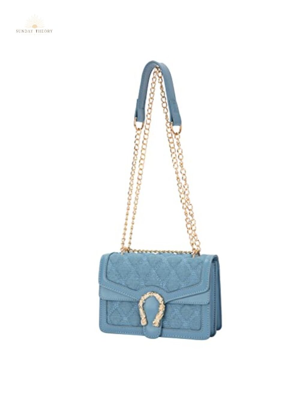 PU Leather Chain Crossbody Bag Quilted Messenger Shoulder Bag for Women